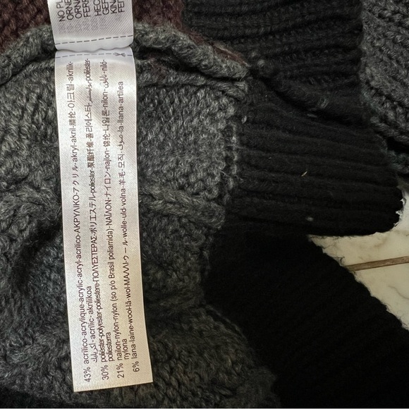 Zara Oversized Patchwork 3D Boyfriend Pullover Sweater Grandpa Grunge Boho Sz M‎ - Picture 12 of 16